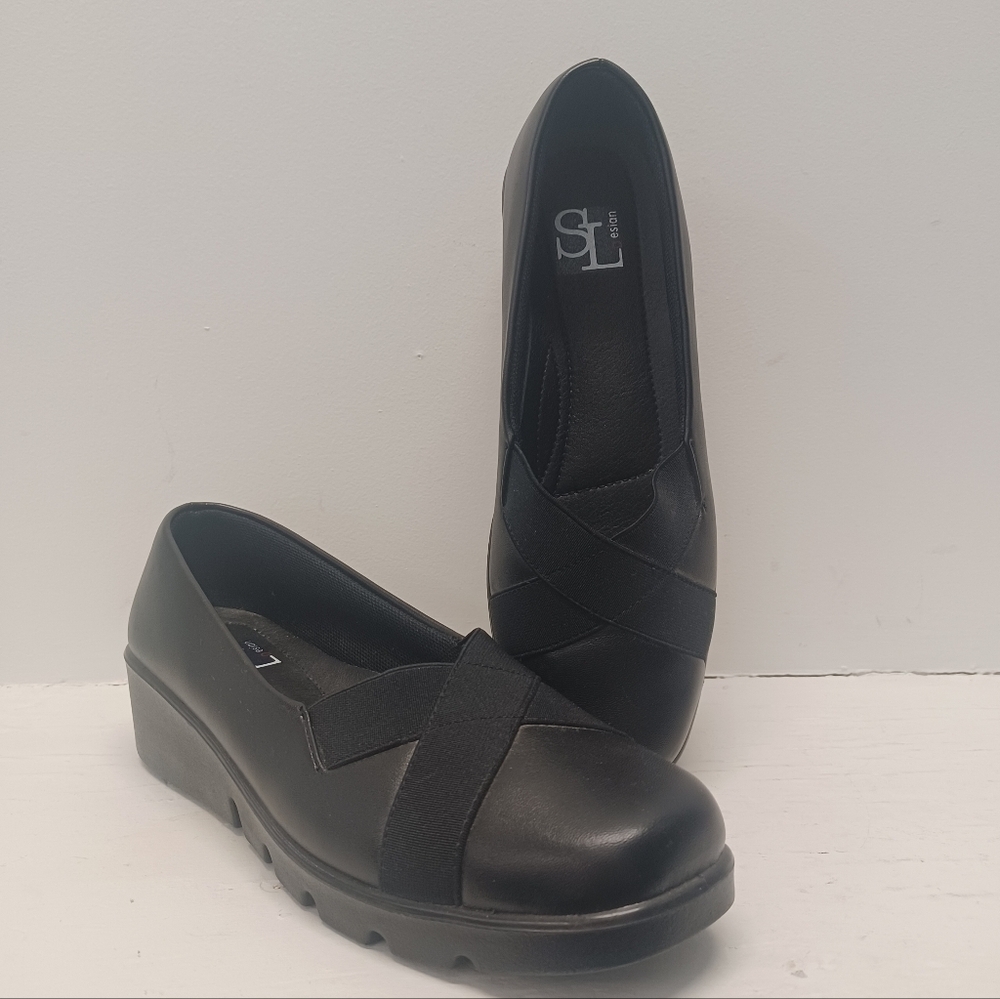 SL Design Women's Shoes Comfort Criss Cross Elastic Design Size 38